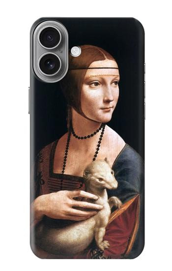 S3471 Lady hermine Leonardo da Vinci Etui Coque Housse pour iPhone 16 plus